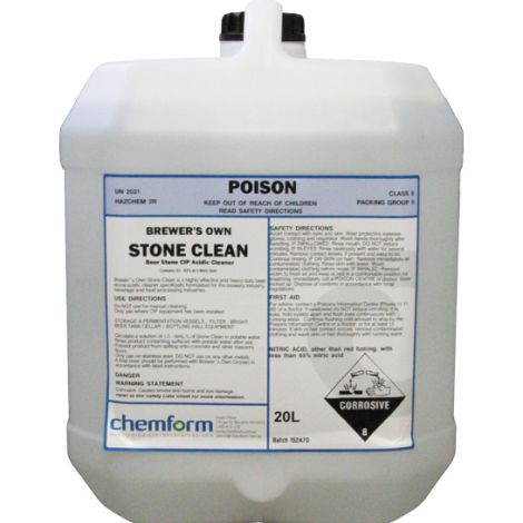 Cleaner Acidic Beer Stone Brewers Own 20lt uom = each/1