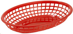 Oval Red Bread Baskets